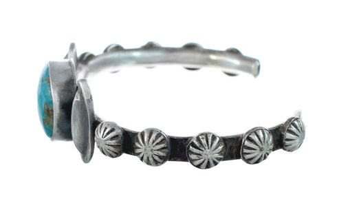 Native American Sterling Silver Turquoise Cuff Bracelet AX129803